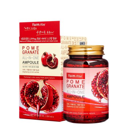 آمپول چند کاره روشن کننده ضد چروک آنتی اکسیدان انار فارم استی Farm Stay Pomegranate All In One Ampoule 250ml