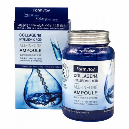 آمپول کلاژن و هیالورونیک اسید آل این وان فارم استی Farm Stay Collagen & Hyaluronic Acid All In One Ampoule 250ml