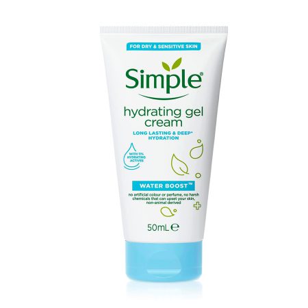ژل کرم آبرسان و مرطوب کننده پوست خشک سیمپل Simple Water Boost Hydrating Gel Cream 50ml