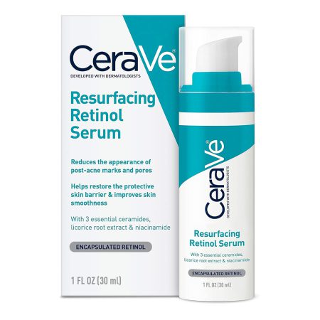 سرم رتینول سراوی حاوی نیاسینامید و سرامید بازسازی کننده پوست CeraVe Resurfacing Retinol Serum with Ceramides & Niacinamide for Blemish-Prone Skin 30ml