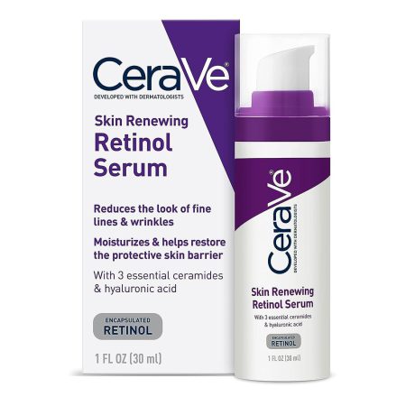 سرم رتینول ضد چروک حاوی هیالورونیک اسید سراوی CeraVe Skin Renewing Retinol Serum for Reduce of Fine Lines & Wrinkles 30ml