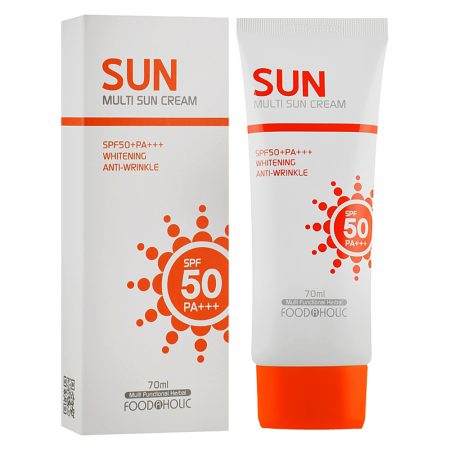 ضد آفتاب چند کاره ضد چروک و روشن کننده مولتی سان کریم فوداهولیک Foodaholic Multi Sun Cream SPF50+PA+++ 70ml