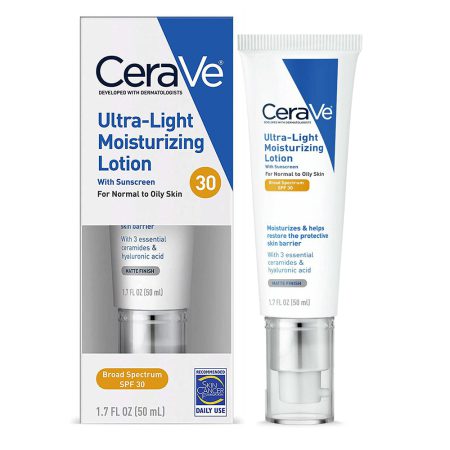 لوسیون مرطوب کننده و ضد آفتاب سراوی CeraVe Ultra-Light Moisturiser Lotion with Sunscreen SPF30 50ml