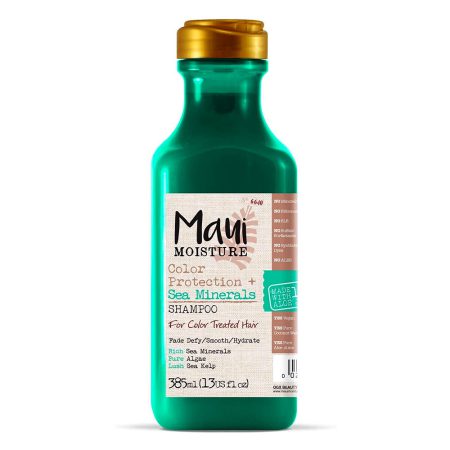شامپو مواد معدنی دریایی مائویی آبرسان و تثبیت موهای رنگ شده Maui Moisture Color Protection Sea Minerals Shampoo 385ml