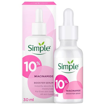 سرم تقویت کننده ضد لک و جوش نیاسینامید 10 درصد سیمپل Simple Booster Serum 10% Niacinamide (Vitamin B3)