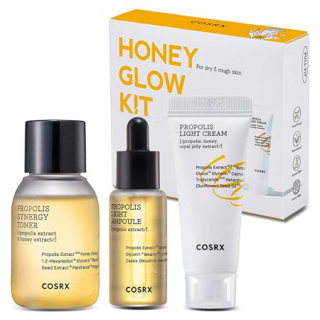 کیت مینی 3 مرحله ای پروپولیس کوزارکس آبرسان، ترمیم کننده و ضد جوش Cosrx Honey Glow Trial Kit 3 step