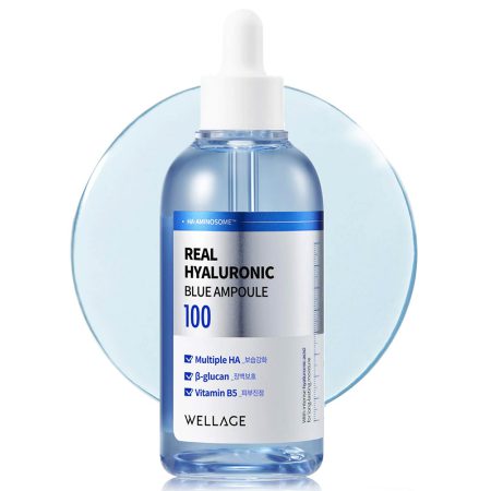آمپول آبرسان هیالورونیک 100 درصد ولاژ Serum Wellage Real Hyaluronic Blue Ampoule