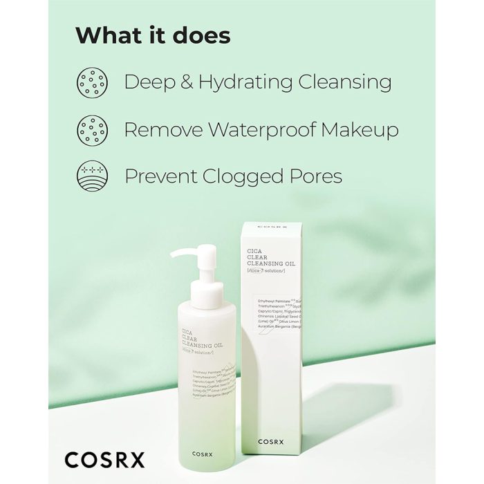 روغن پاک کننده سیکا کوزارکس COSRX Pure Fit Cica Clear Cleansing Oil 200ml